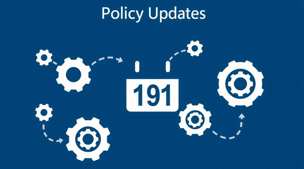 Calendario con fecha resaltada para actualización de política