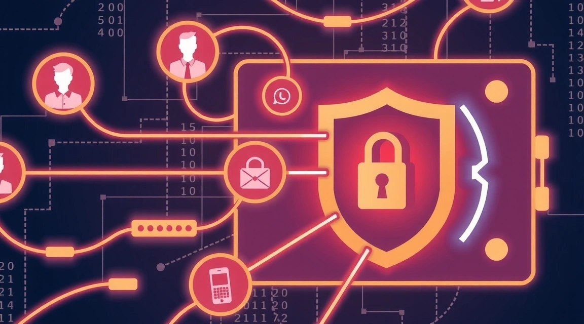 Ilustración de datos siendo recopilados de forma segura